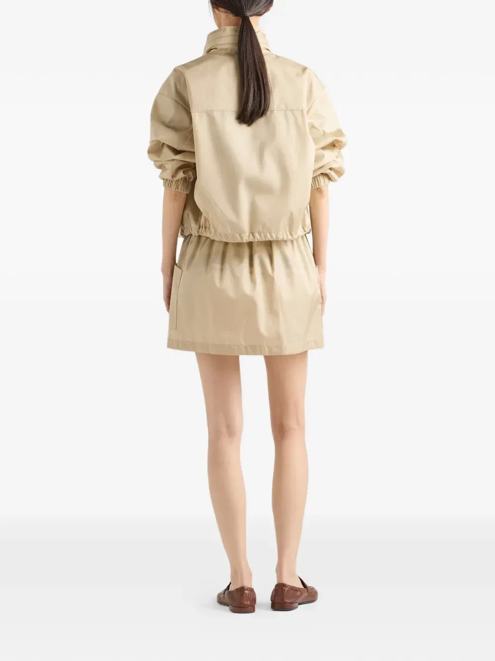 Мини юбка Re-Nylon Prada, бежевый — фото 3
