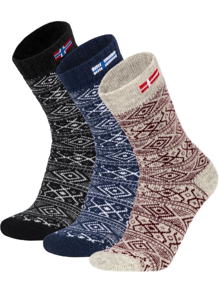 

Носки normani 3 Paar Canadien Socks, цвет Dunkelblau/Anthrazit/Rot