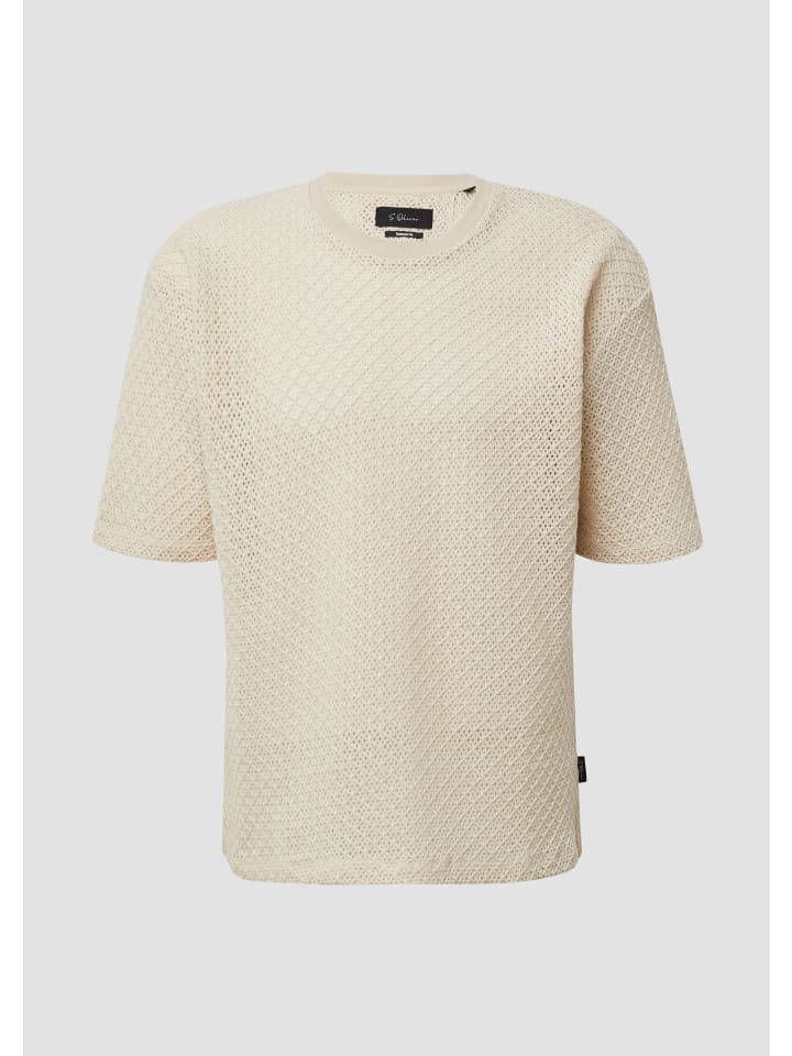 

Футболка стандартного светло-песочного цвета s.Oliver, Бежевый, Футболка стандартного светло-песочного цвета s.Oliver