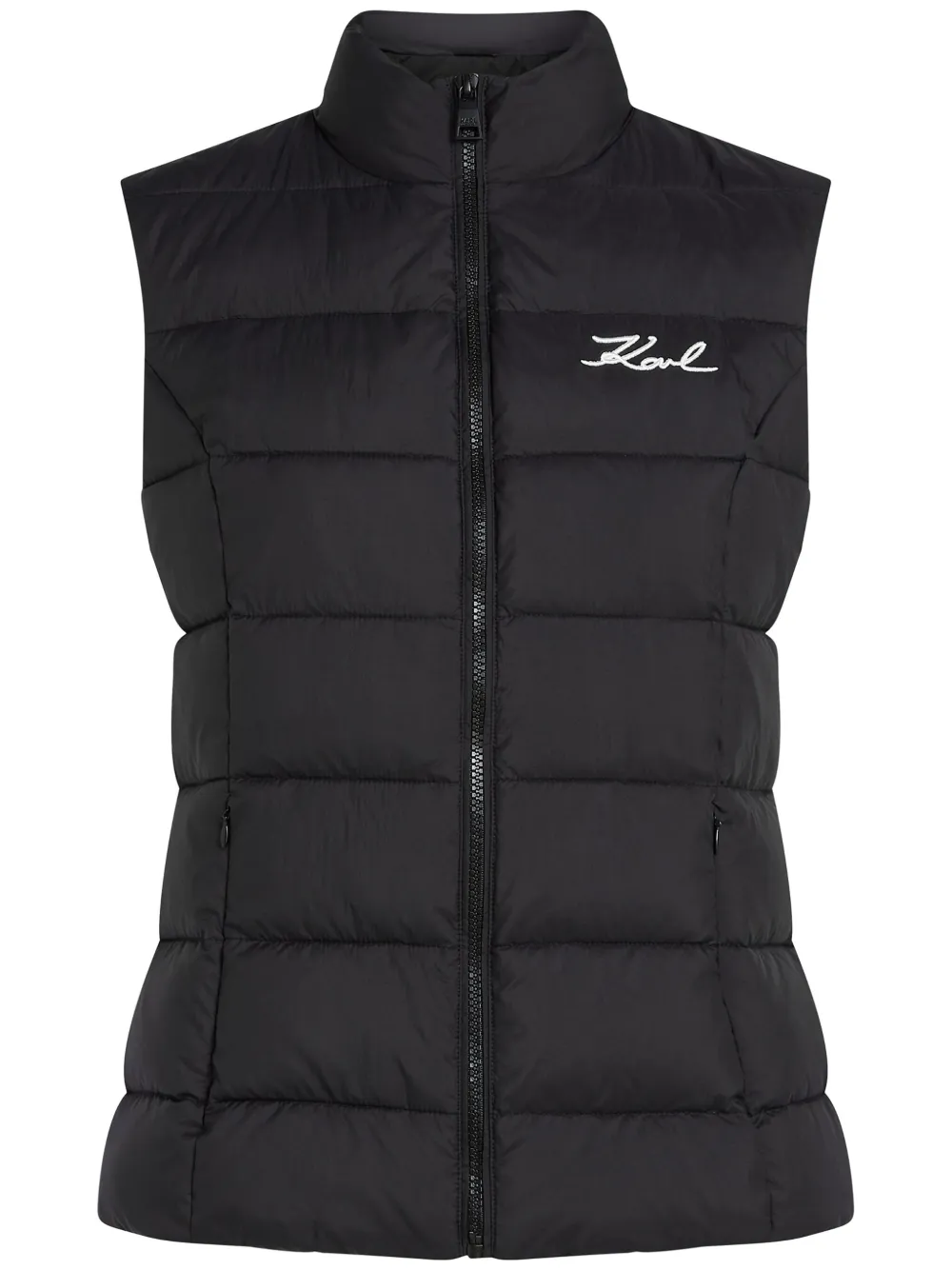 

Дутый жилет Signature KARL LAGERFELD, черный