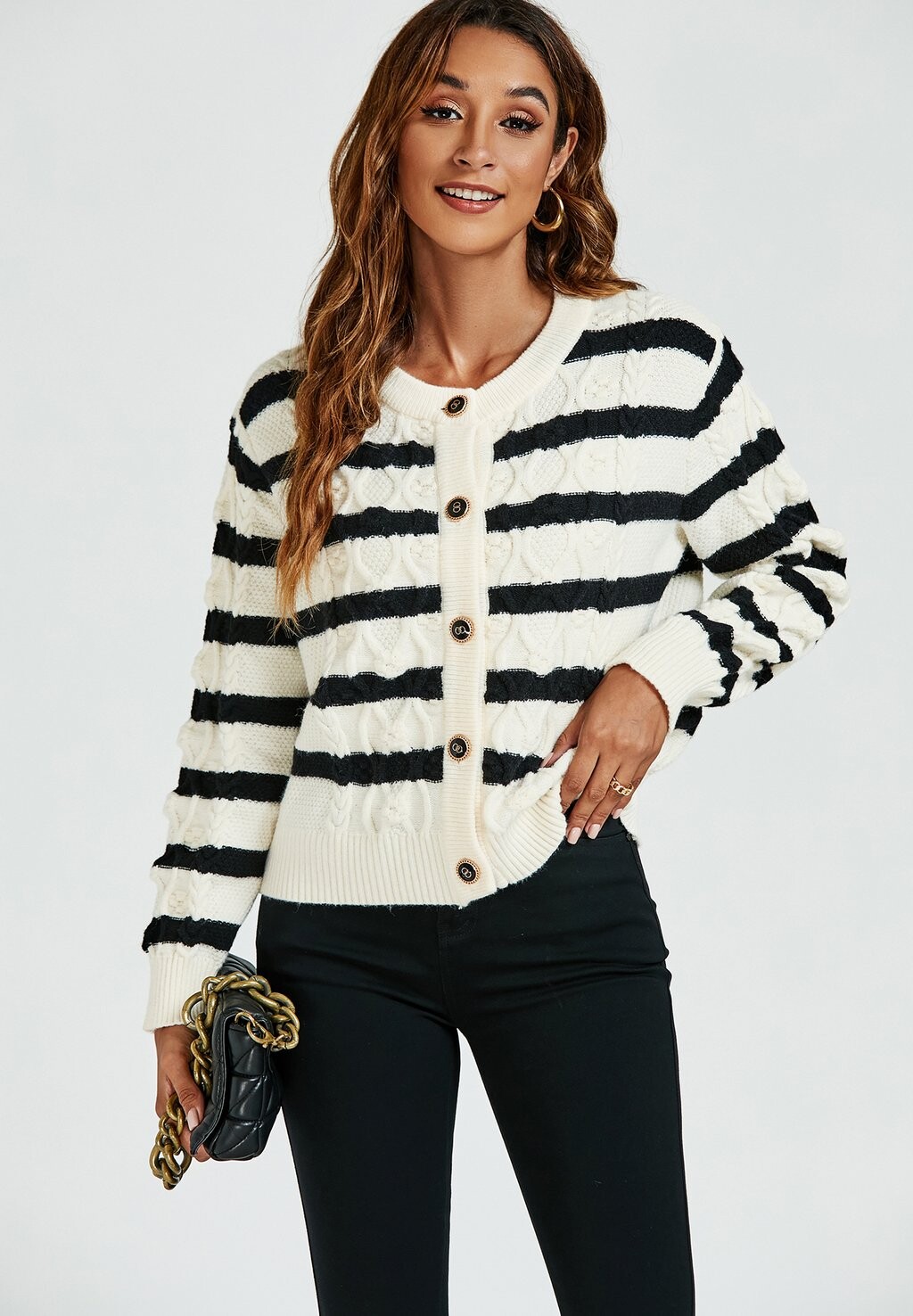 

Кардиган STRIPE PATTERN FS Collection, цвет black