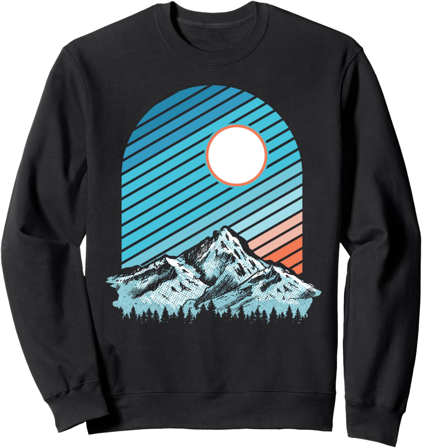 

Толстовка, Откройте для себя ретро-толстовку в стиле 80-х с графическим изображением гор, природы и активного отдыха на открытом воздухе Mountain Life Outdoor Junkie Tees, черный