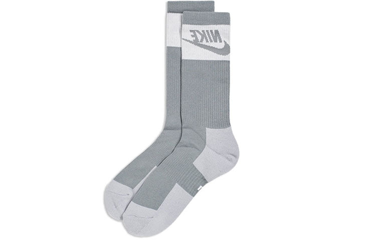 Носки Nike Logo Alphabet Jacquard Sports Socks 1 2 Pairs Gray SX5770-938, разноцветный — фото 3
