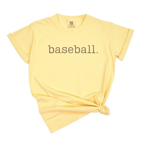 

Футболка Baseball typewriter с принтом, женская, окрашенная в готовом виде Simply Sage Market, Butter