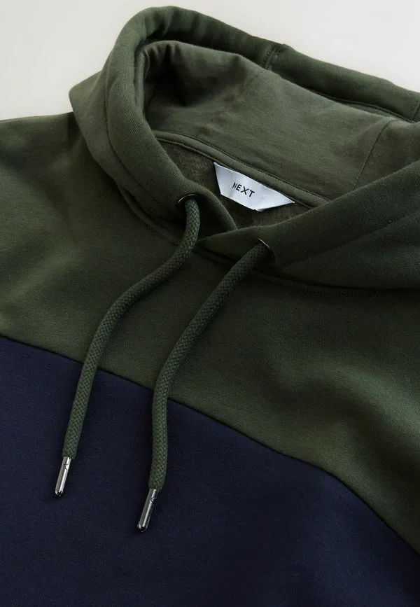 Худи стандартного кроя с меланжевым эффектом Next, Navy Blue Khaki Green — фото 2