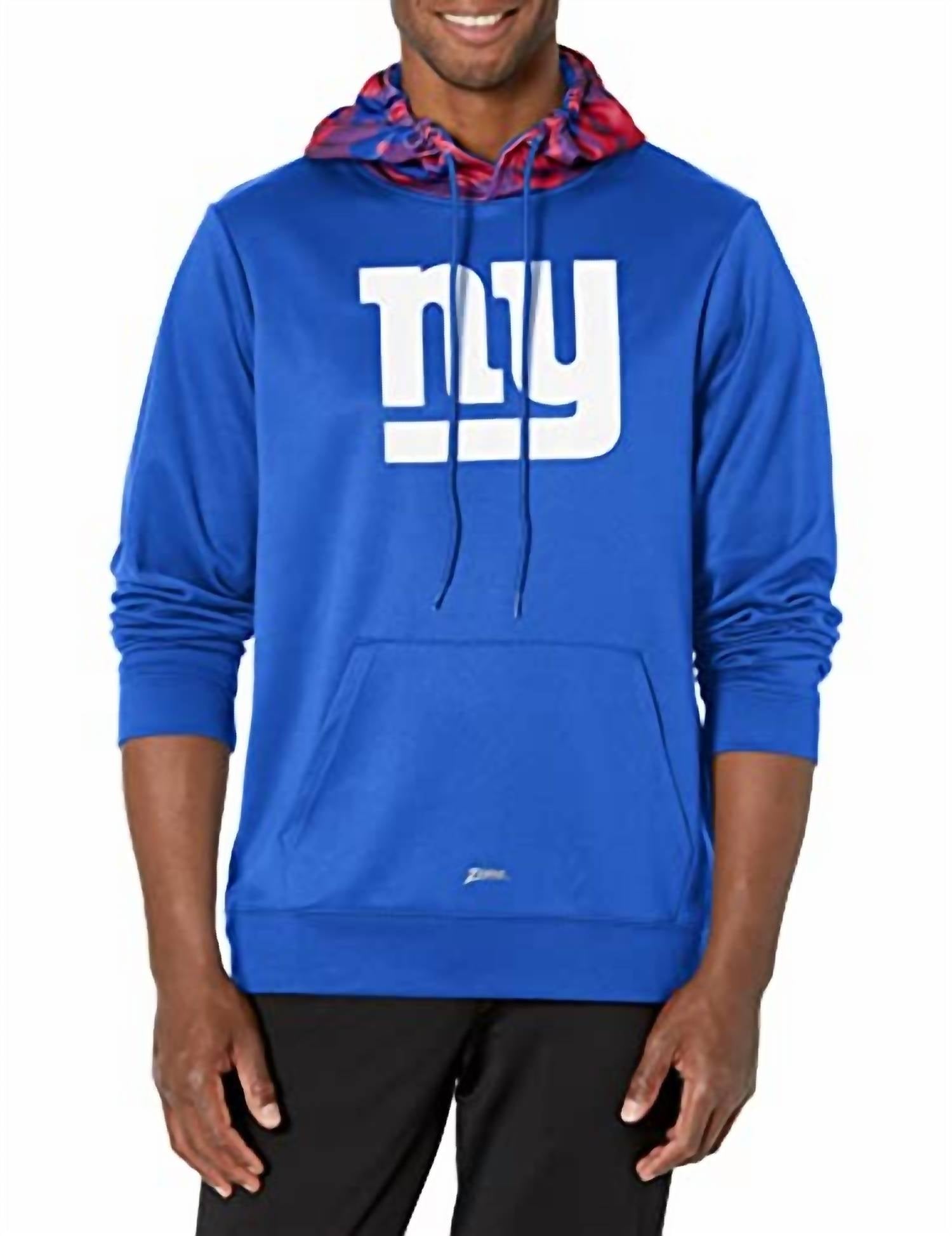 

Толстовка с капюшоном Nfl New York Giants Team Color Camo Back Panel в синем цвете Zubaz