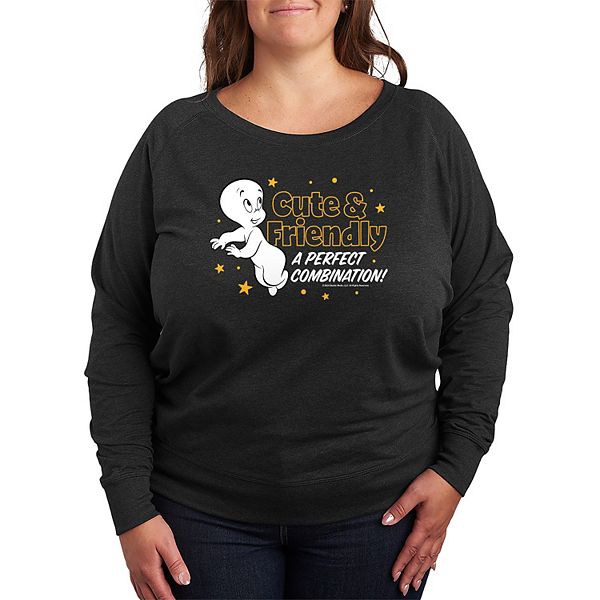 

Футболка Casper the Friendly Ghost с длинным рукавом, French Terry, plus size Licensed Character