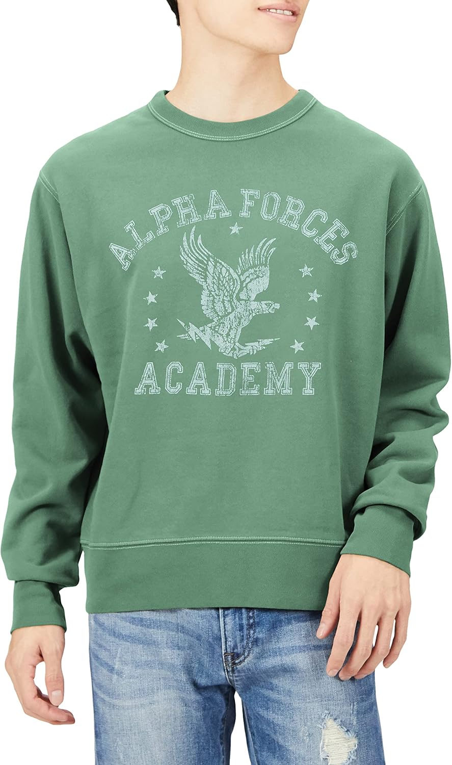 

Мужская толстовка Alpha Industries TC1554-2, классический толстовка с круглым вырезом (принт ALPHA FORCES) Alpha Industries Inc