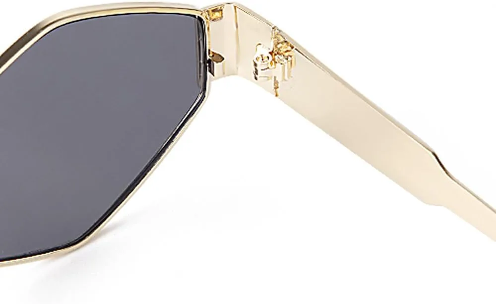 

Ретро металлические шестиугольные солнцезащитные очки для женщин и мужчин, роскошные, модные, в стиле стимпанк, с защитой от УФ-излучения UV400 generic, C23 Pilot