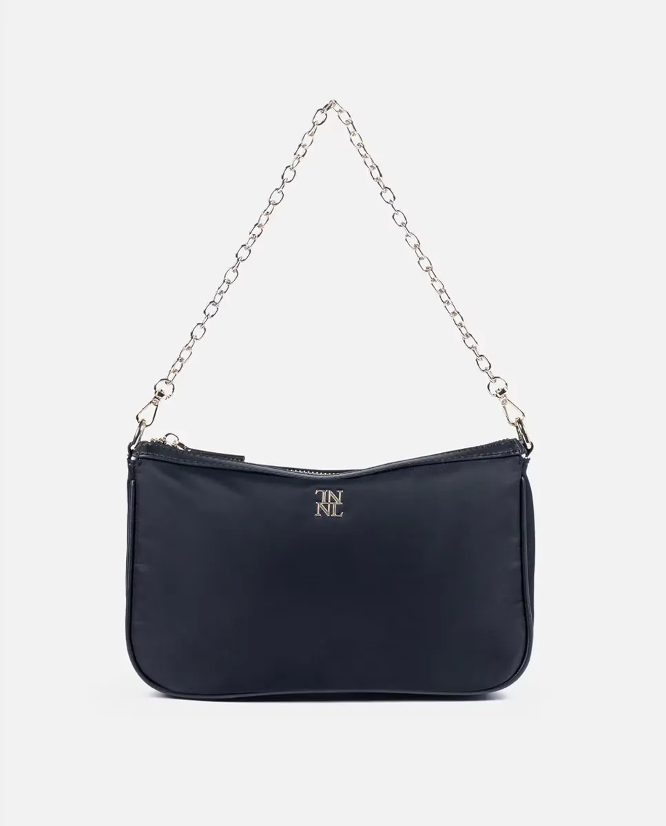 

Маленькая женская сумка через плечо Naulover цвета фуксии с бантом в тон, черный