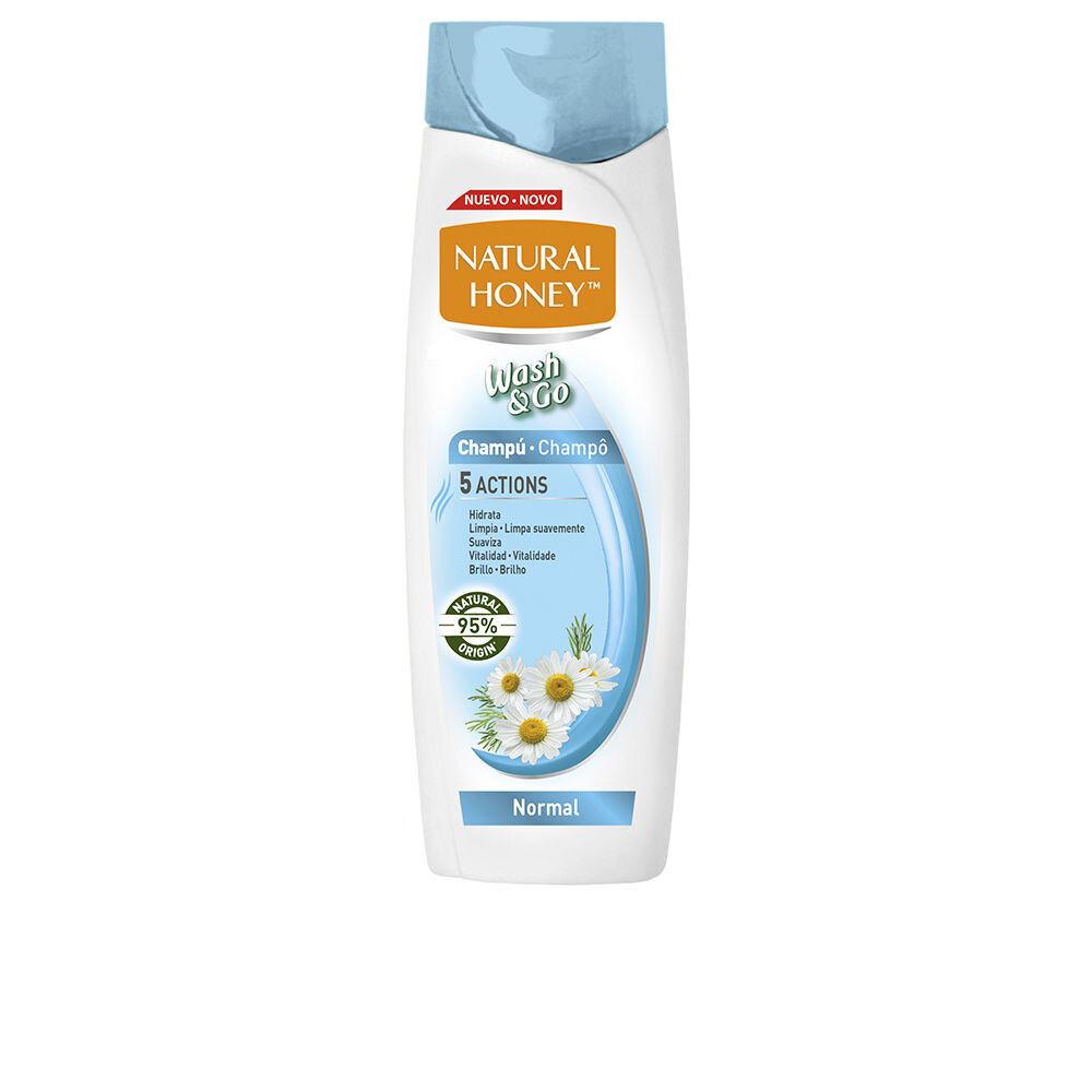 

Увлажняющий шампунь Wash & Go Champú Normal Natural Honey, 400 мл
