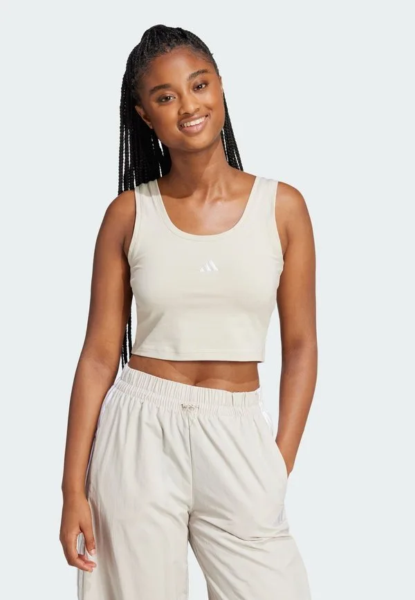 Топ essentials с небольшим логотипом в стиле lifestyle Adidas Sportswear, Alumina White