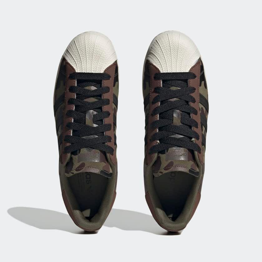 Мужские модные кроссовки adidas Originals Superstar RT, красный/оливковый — фото 3