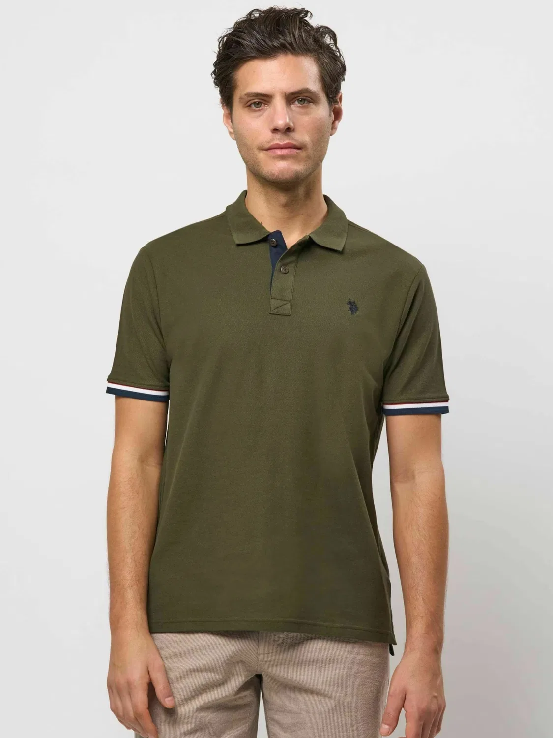 Рубашка на пуговицах стандартного кроя ' UMMeo ' U.S. Polo Assn., Green — фото 4