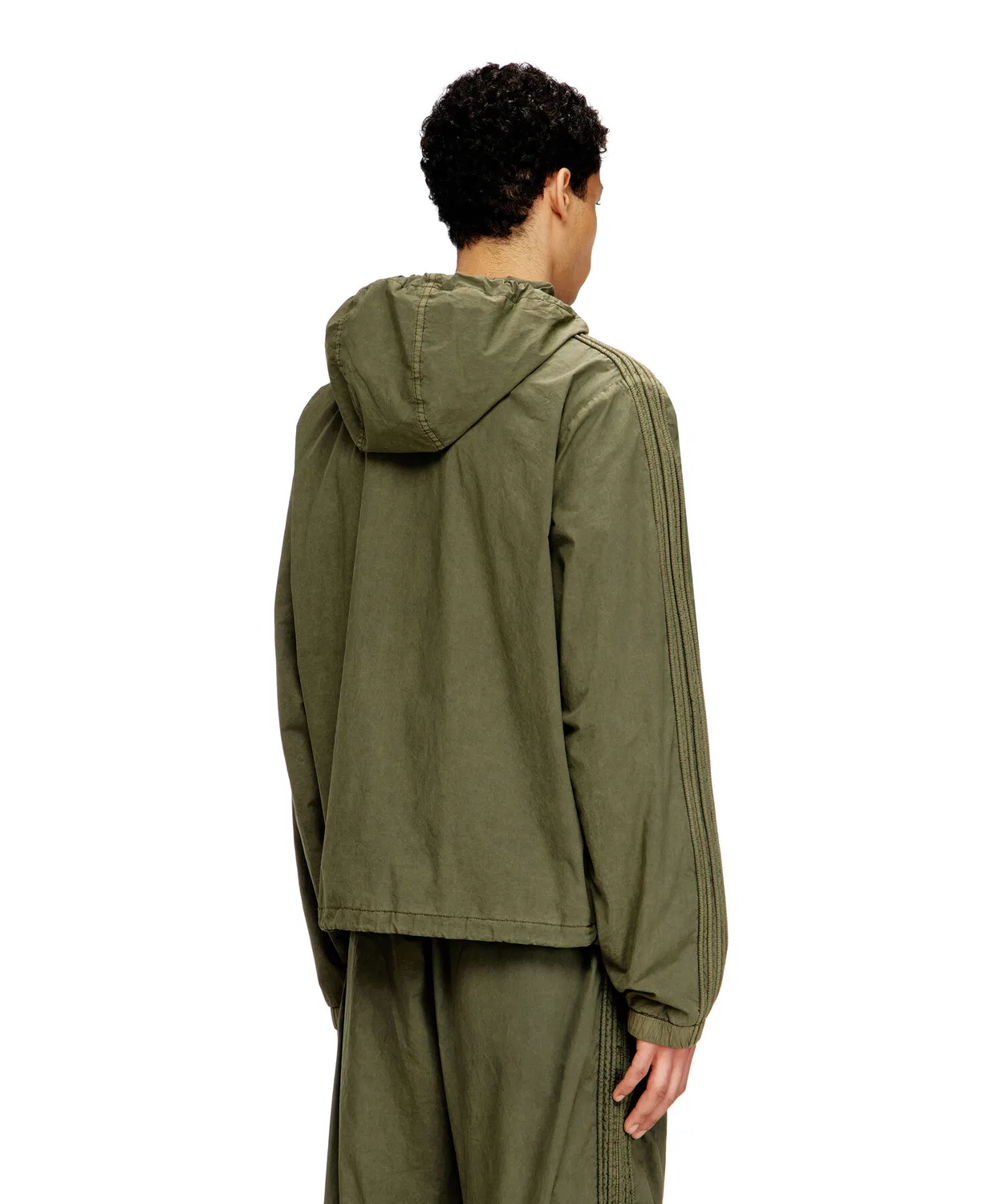 Куртка с капюшоном Diesel J-STITCH хлопок оливковый — фото 2