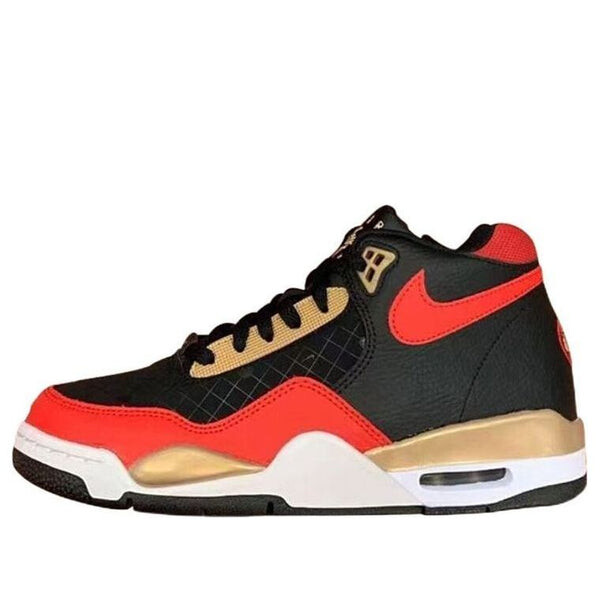 

Кроссовки flight legacy красные золотистые Nike, черный