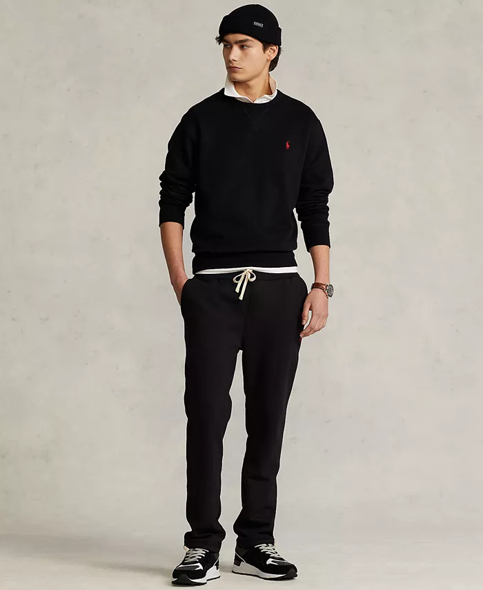 Мужские флисовые спортивные брюки Signature Fleece Sweatpant Polo Ralph Lauren, черный — фото 4