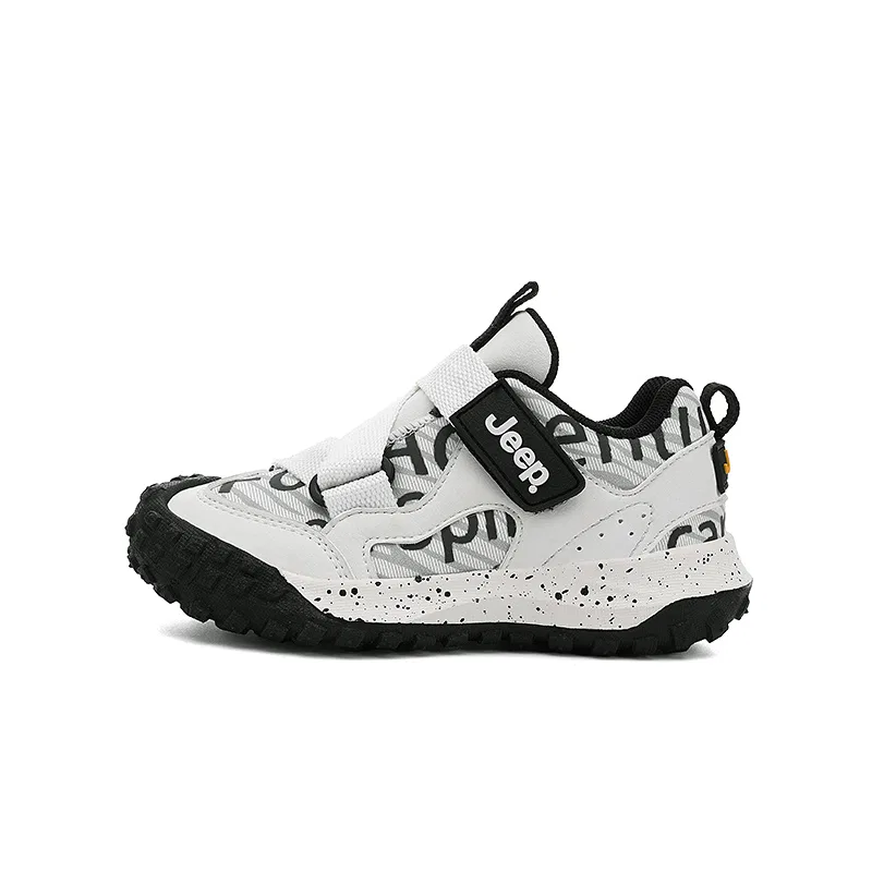 Кроссовки детские из искусственной кожи и текстиля, среднее голенище, lifestyle, Panda White, для детей 3-7 лет Jeep