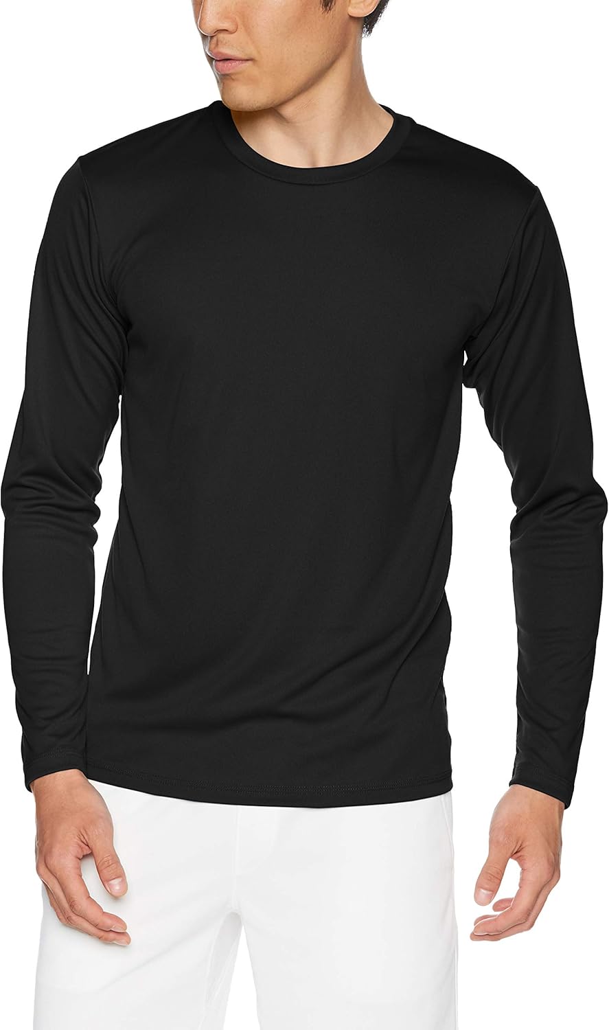 

Футболка с длинным рукавом Glimmer 00352-AIL из трикотажа Interlock Dry плотностью 3,5 унции, черный