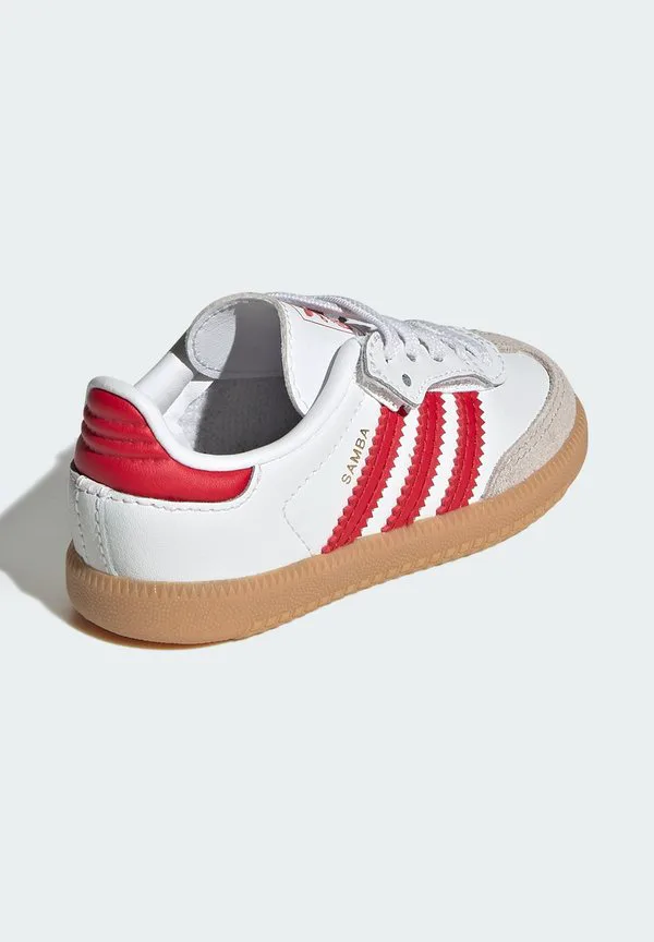 Кроссовки samba унисекс Adidas Originals, Cloud White/Better Scarlet Gum — фото 4