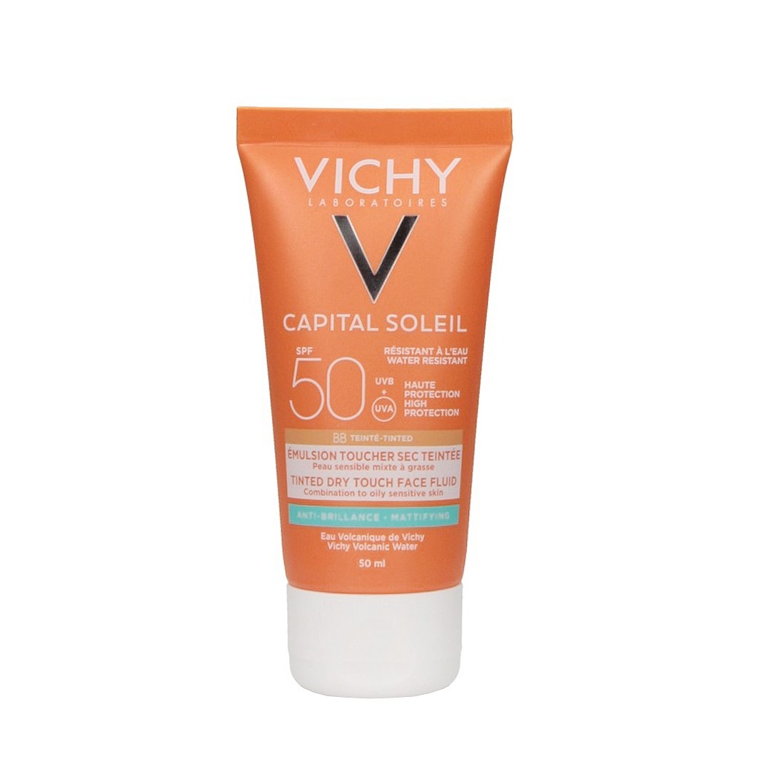Солнцезащитный крем capital soleil idéal soleil bb fluid lsf 50 norm.-mischhaut Vichy, объем 50 мл
