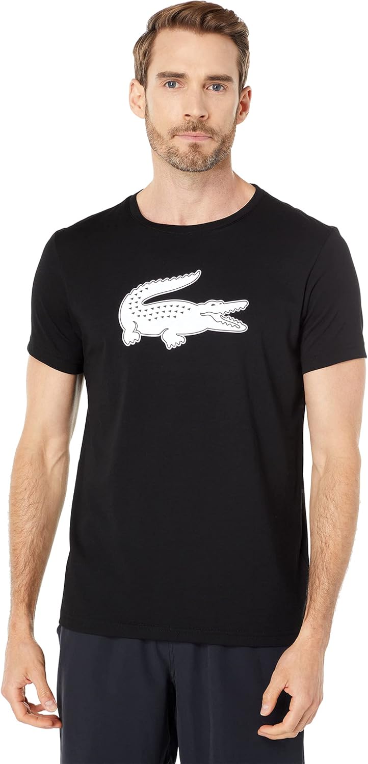 

Мужская спортивная футболка Lacoste Ultra Dry XXL с логотипом, Black & White, Белый, Мужская спортивная футболка Lacoste Ultra Dry XXL с логотипом, Black & White