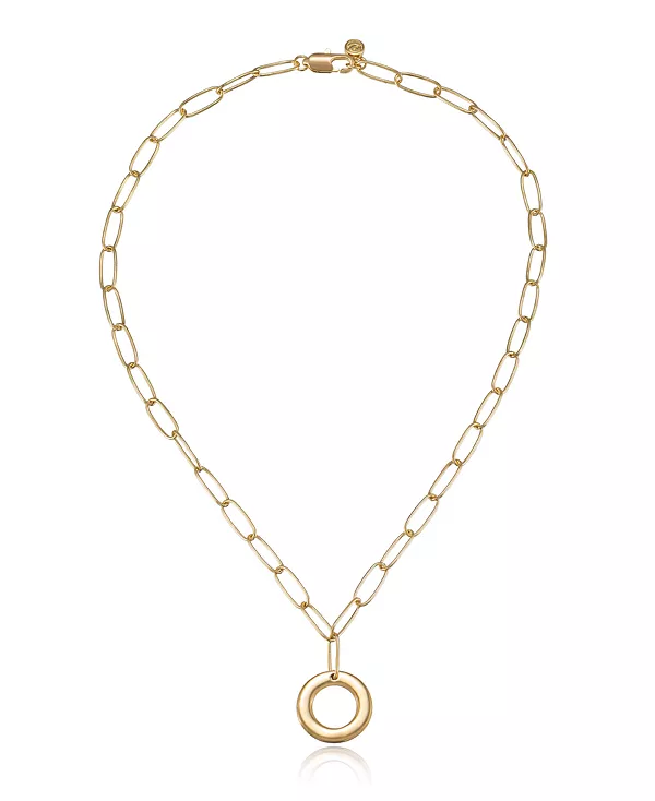 

Ожерелье с инициалами в виде цепочки-скрепки Ettika, gold-o