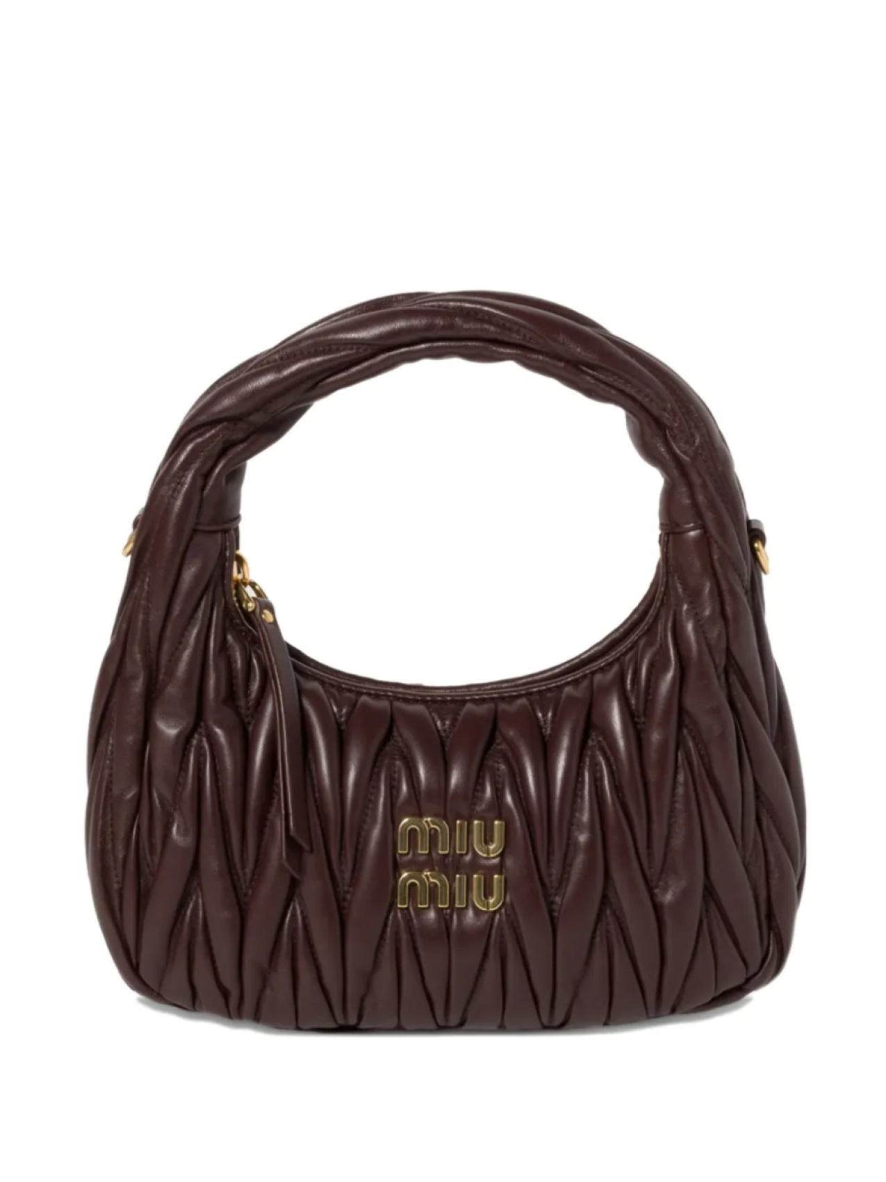 

Сумка через плечо из кожи Wander matelassé Miu Miu, коричневый