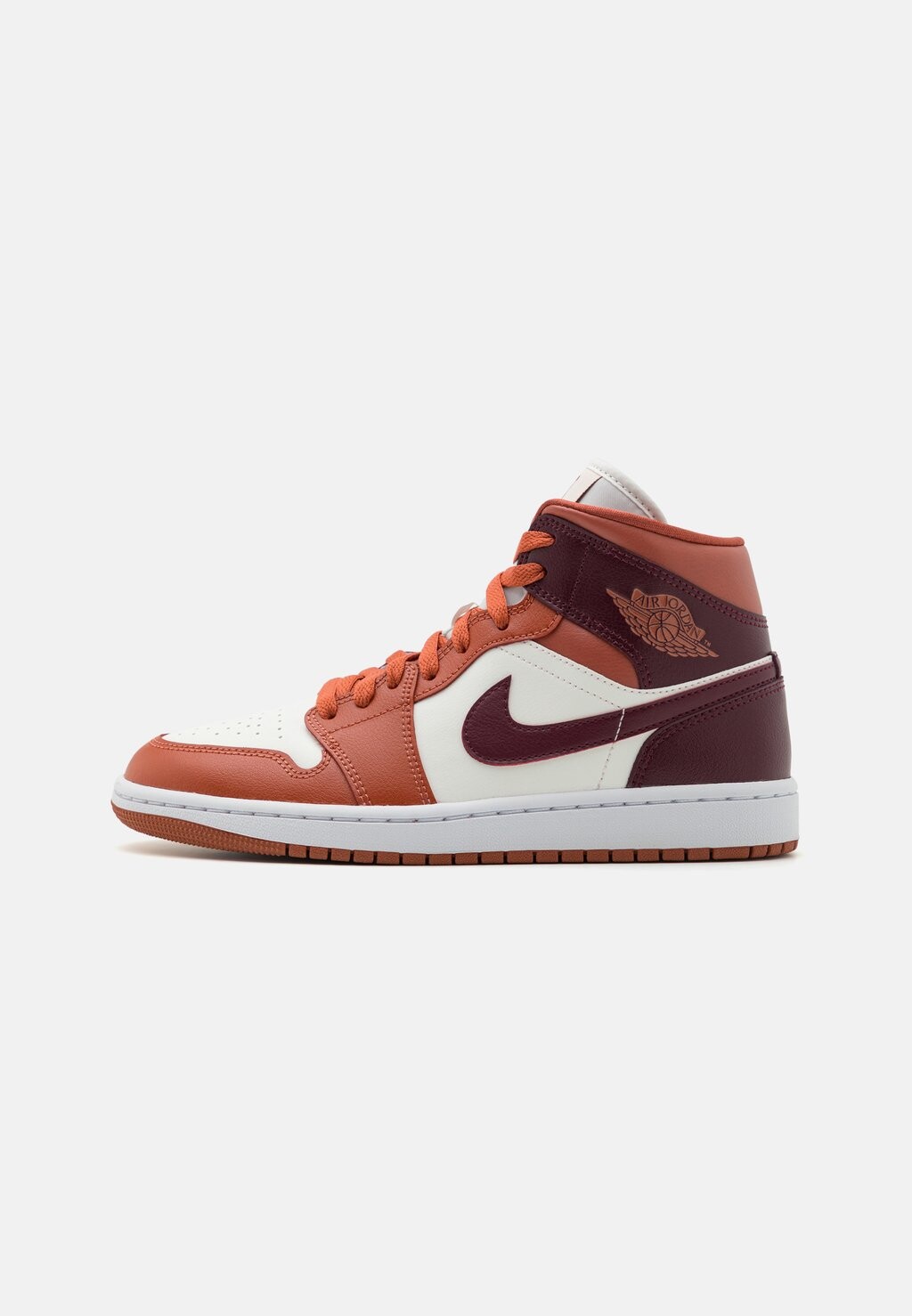 

Кроссовки высокие AIR JORDAN 1 MID, цвет dusty peach/night maroon/sail/white