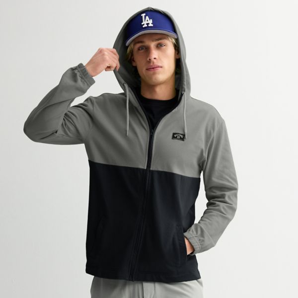 

Мужская легкая худи на молнии с капюшоном Billabong, серый