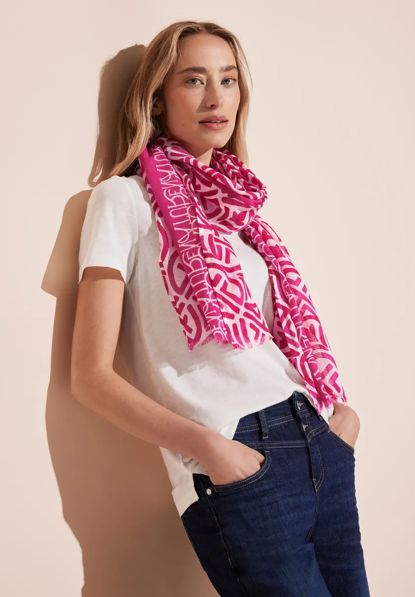 

Шарф STREET ONE с графическим узором, цвет Magnolia Pink