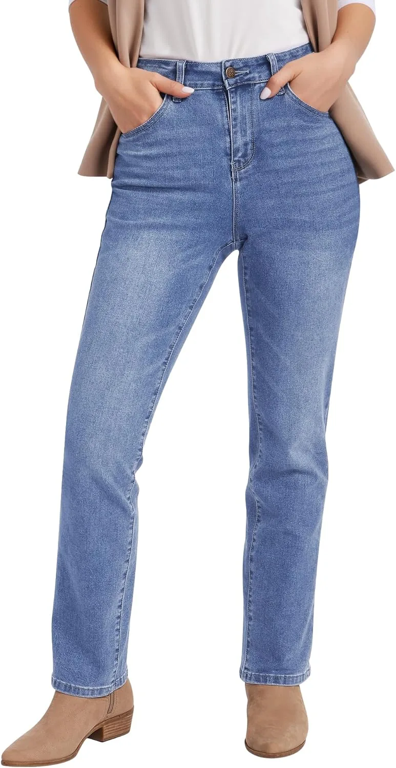 

GRAPENT прямые джинсы для женщин, высокие, классические, эластичные