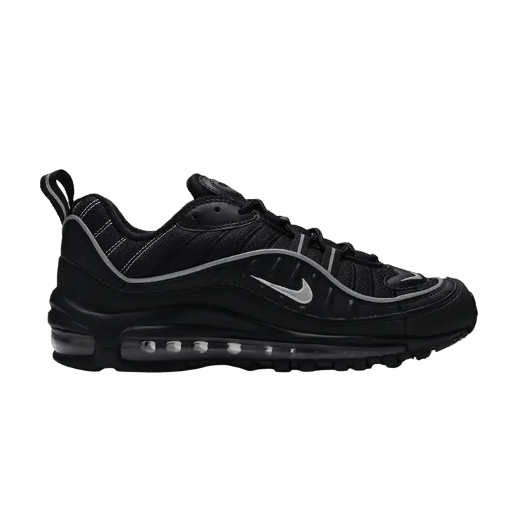 

Кроссовки Nike Air Max 98 GS Black Metallic Silver, черный