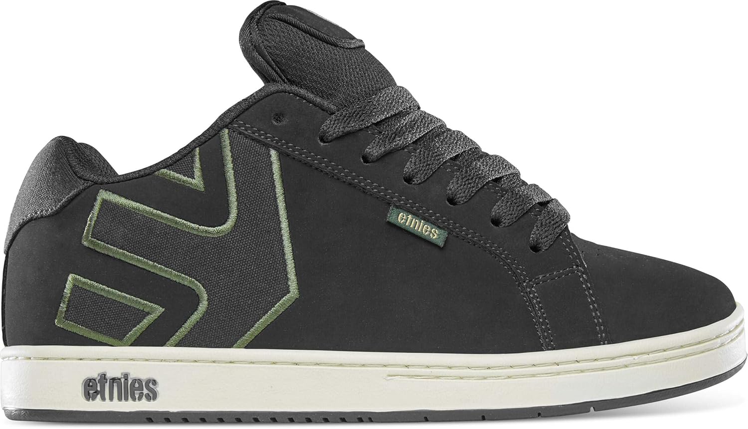 Кеды для скейтборда Etnies Callicut - классический дизайн, прочная конструкция, комфортная амортизация, универсальный стритвир для катания на скейте, BMX и повседневной носки, черный/зеленый — фото 2