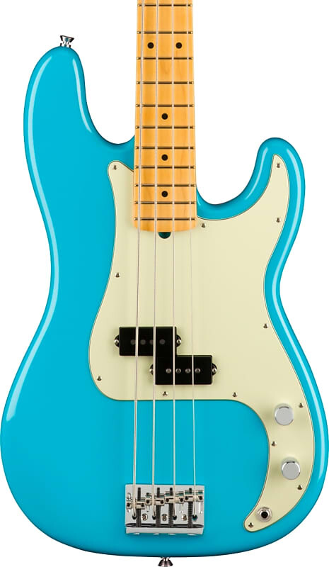 

Басс гитара Fender American Professional II Precision Bass Guitar, Maple FB, Miami Blue