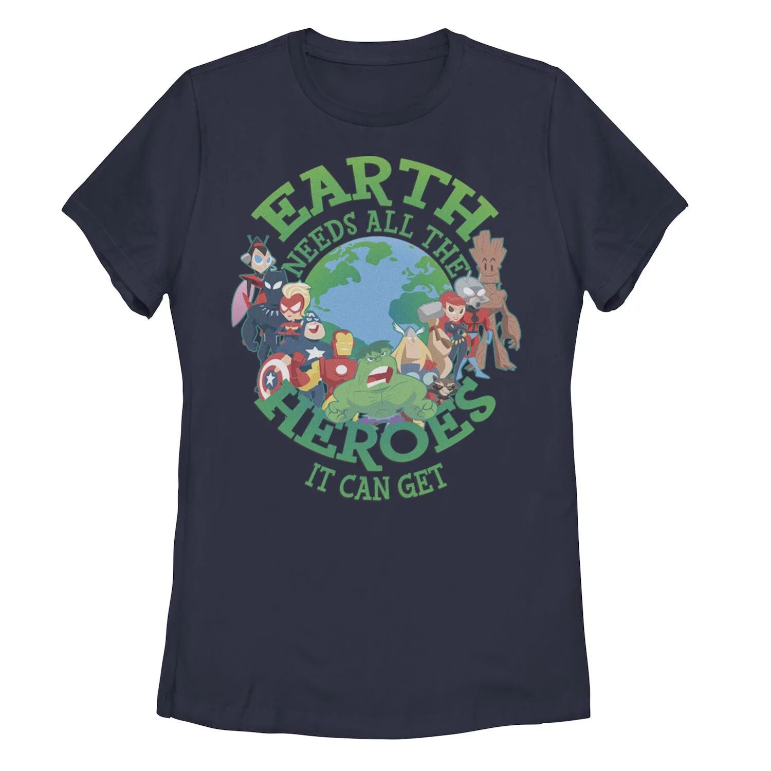 

Футболка Juniors Marvel Day Earth Earth нуждается во всех героях, которых только можно получить Licensed Character