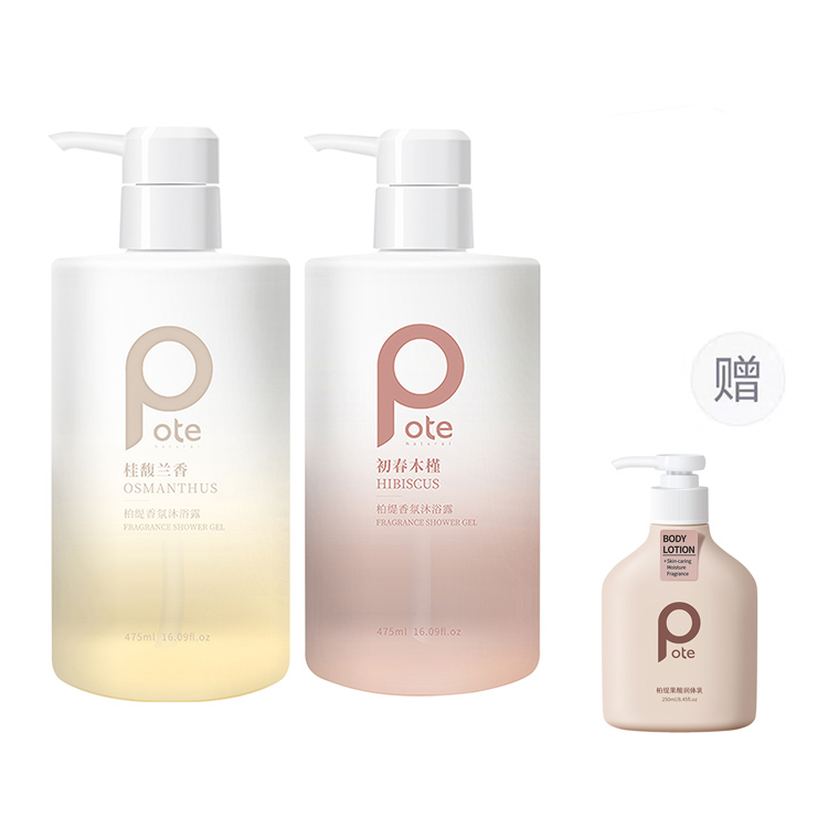 

Коллекция ароматов Osmanthus And Freesia гель для душа ароматный увлажняющий очищающий 475мл*2/475мл+505мл POTE