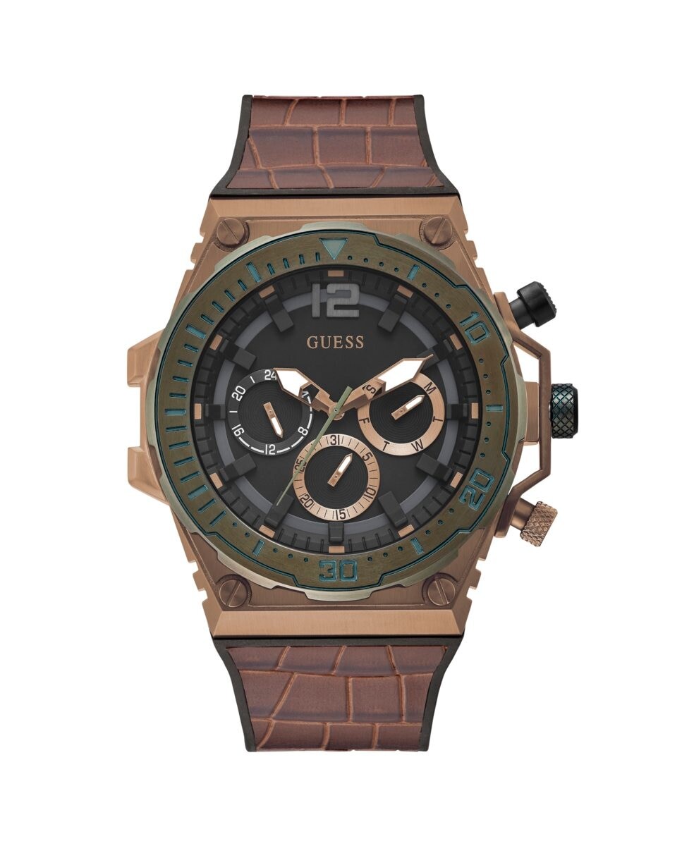 

Мужские часы Venture GW0326G2 из силикона с коричневым ремешком Guess, коричневый