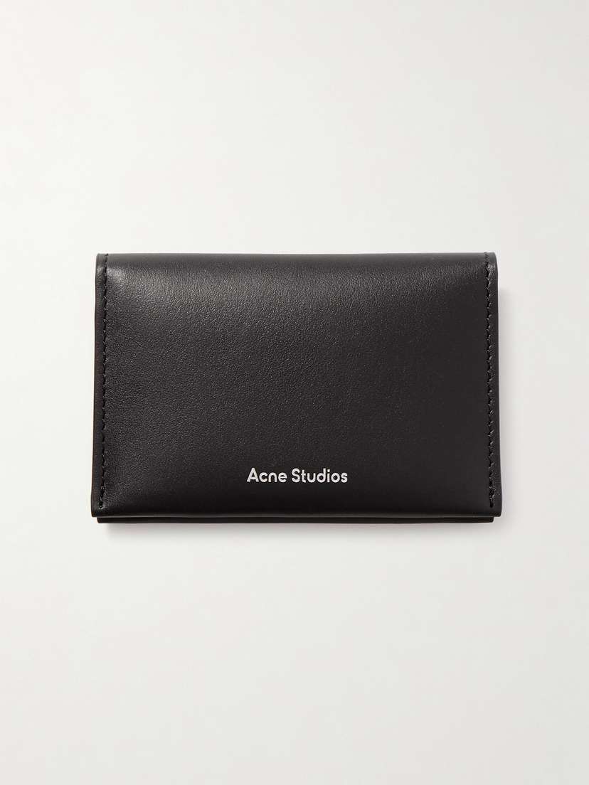 

Кожаный кошелек с принтом Acne Studios, черный