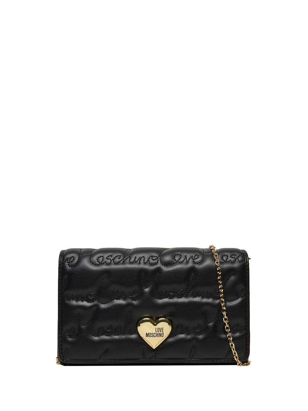 

Черная женская сумка через плечо Moschino