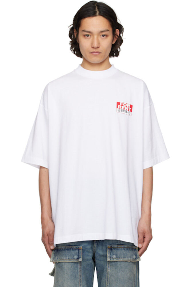 

Белая футболка оверсайз «For Rent» VETEMENTS