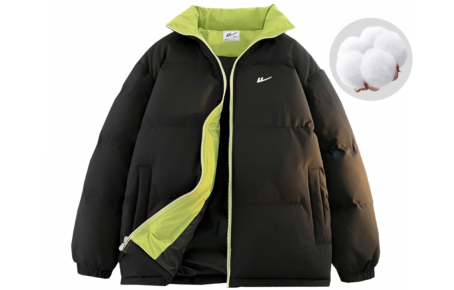

WARRIOR Пуховик Huichao Riding The Wind Collection унисекс, Black Green