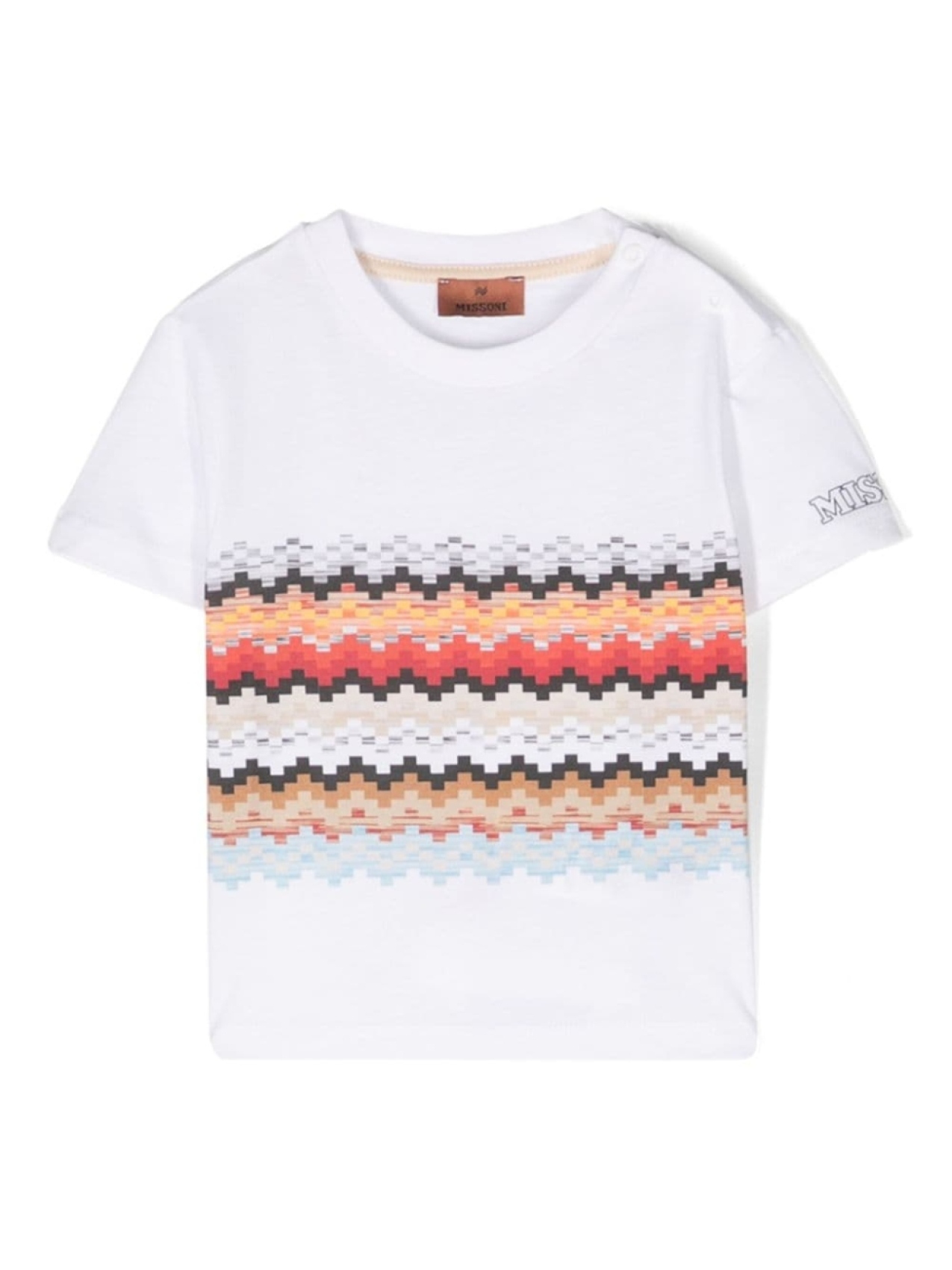 

Missoni Kids футболка с узором зигзаг, белый