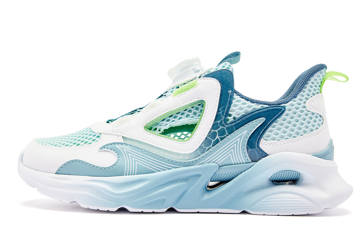 

Детские кроссовки GS Low-top Powder Blue/ White Qiaodan, голубой