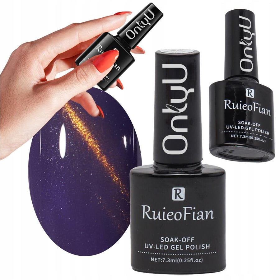 

ГИБРИДНЫЙ ЛАК ДЛЯ НОГТЕЙ PURPLE GOLDEN С ГЛЯНЦЕМ UV/L155, 7,3 мл OnlyU