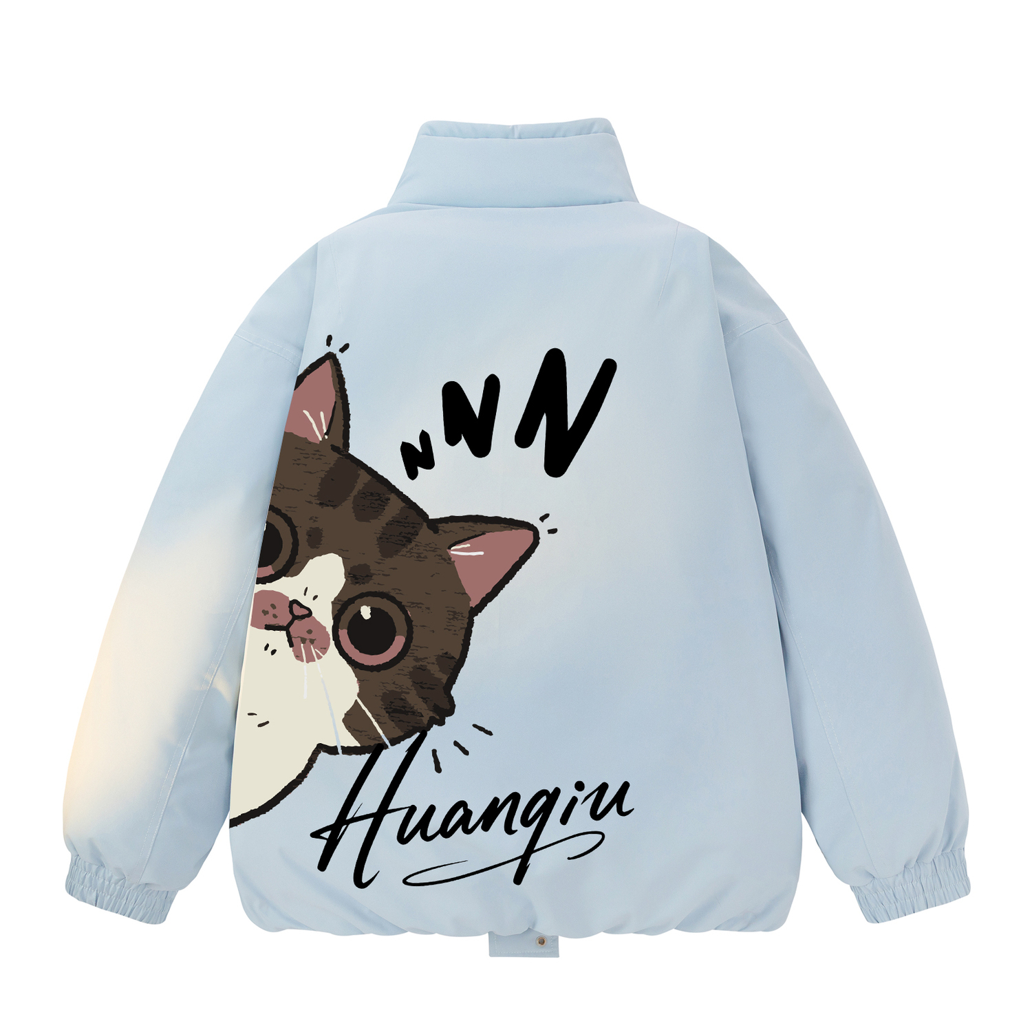 

Пуховик Unisex Stand Collar Moderate Puffer Jacket HUANQIU, светло-синий