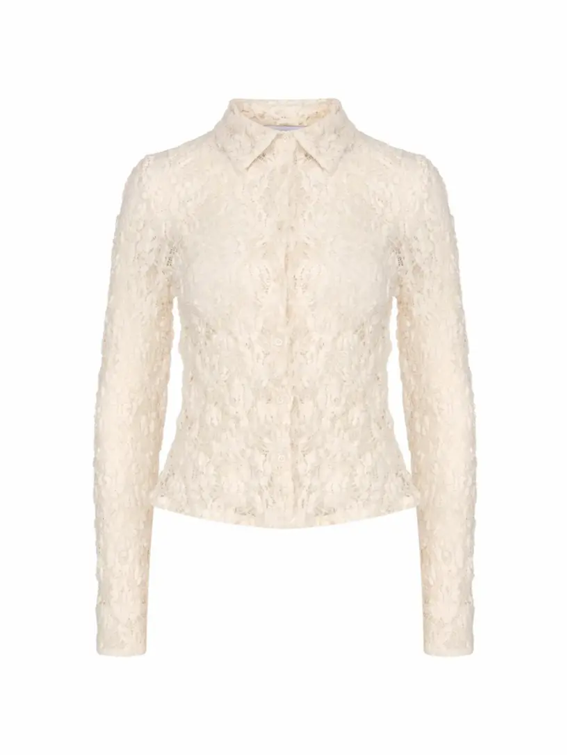 

Кружевная рубашка MSGM, белый