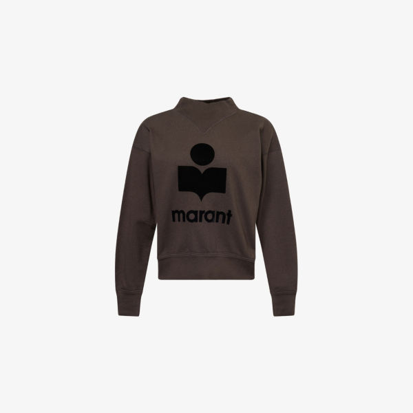 

Свитшот Isabel Marant Etoile из хлопкового микса с логотипом, черный