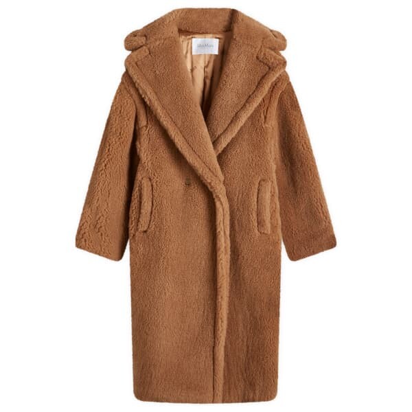 

Пальто макси Тедди Max Mara, коричневый