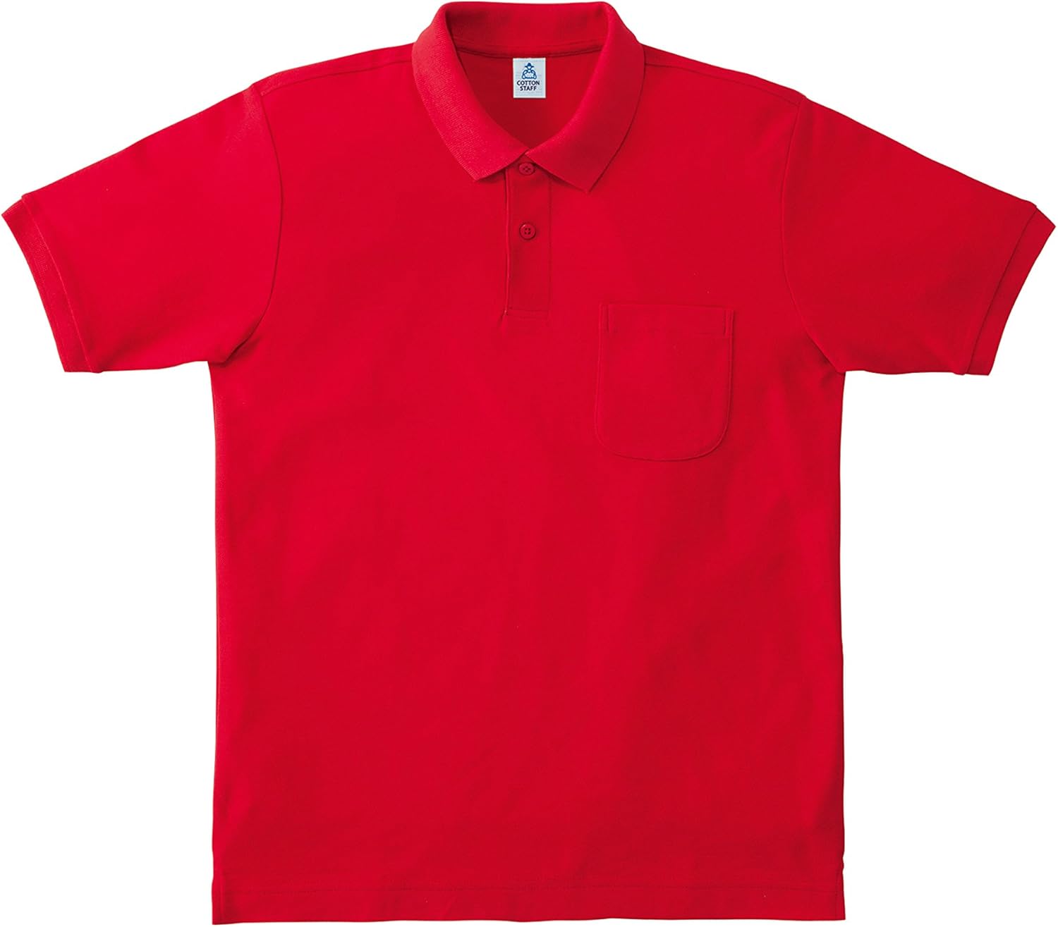 

Мужская поло-рубашка Cotton STAFF MS3114 CVC Pique Dry с карманами Lifemax, красный